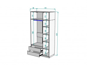 Шкаф Malta light H298 с антресолью HA3 Белый в Кудымкаре - kudymkar.magazinmebel.ru | фото - изображение 2