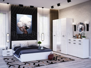 Спальня Нэнси New МДФ Белый глянец холодный, Белый в Кудымкаре - kudymkar.magazinmebel.ru | фото