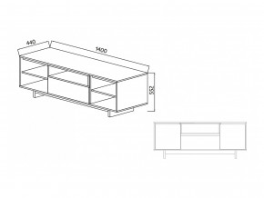 Тумба для ТВА Moderno-1400 Ф6 в Кудымкаре - kudymkar.magazinmebel.ru | фото - изображение 4