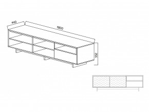 Тумба для ТВА Moderno-1800 В-1 Ф1 в Кудымкаре - kudymkar.magazinmebel.ru | фото - изображение 2